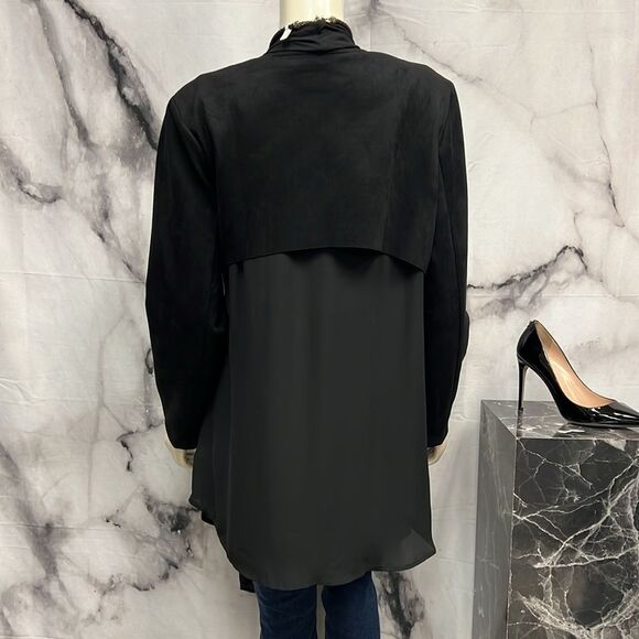 Truth + Style black, plush, suit style jacket, elegant sophisticated - Picture 6 of 8